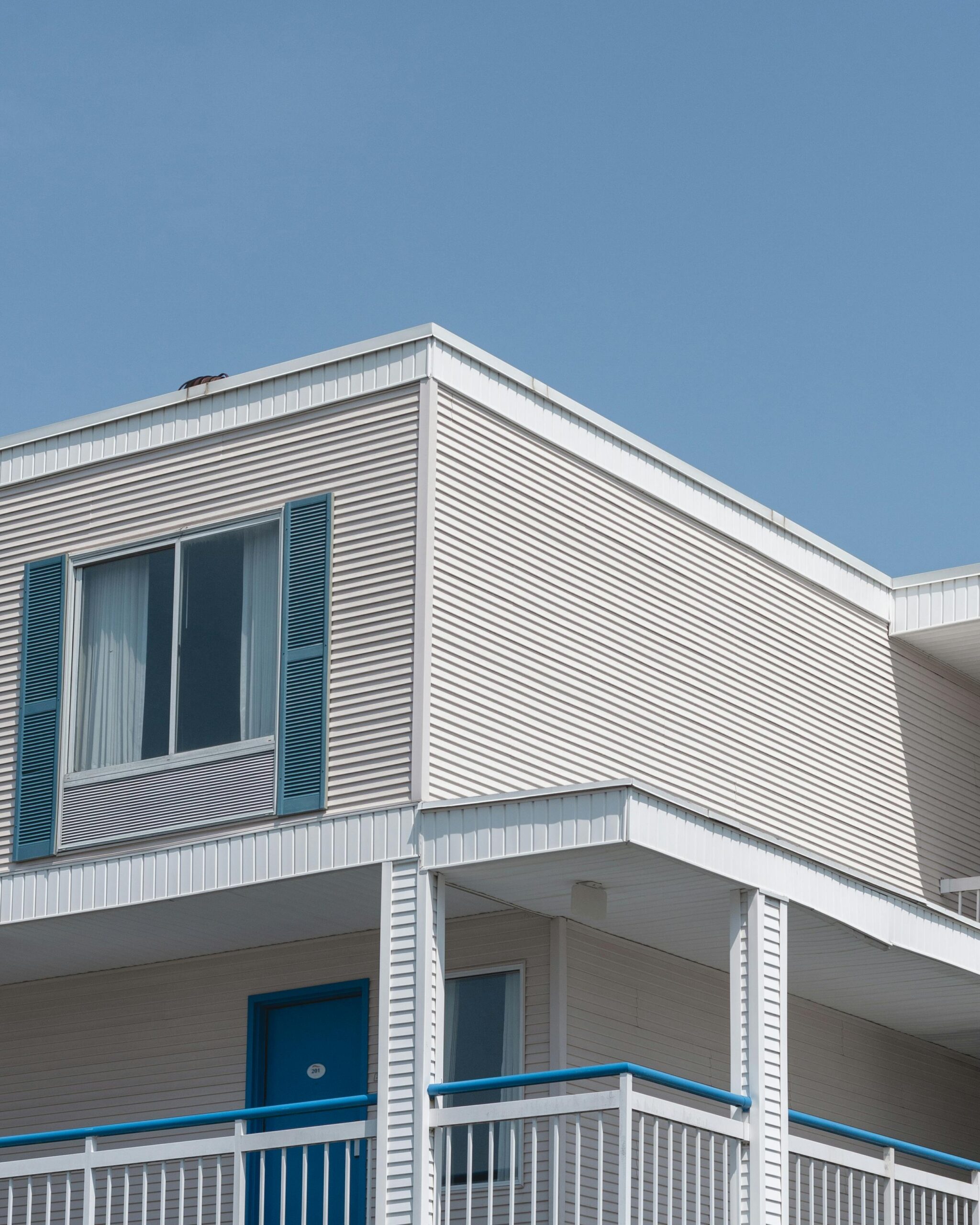 Detailed siding close up showing interlocking ridges